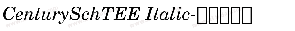 CenturySchTEE Italic字体转换